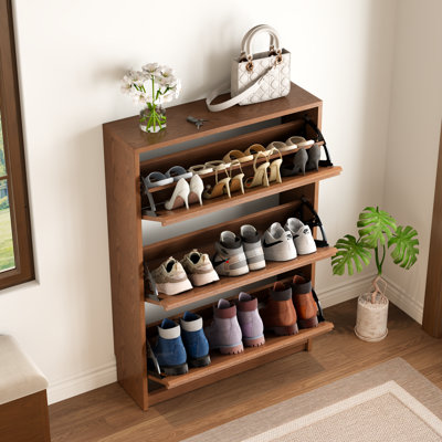 DICIXA 18 Pair Solid Wood Shoe Storage Cabinet | Wayfair